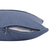 20" Blue Cotton Throw Pillow With Buttons