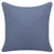 20" Blue Cotton Throw Pillow With Buttons