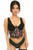 Lavish Floral Satin Open Cup Waist Cincher