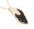 925 Sterling Silver Natural Stone Pendant, Yellow Gold