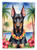 Doberman Pinscher Luau Garden Flag