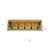 6" Black And Brown Metal And Solid Wood Five Hook Wall Mount Coat Rack