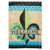 Two Colo Fleur De Lis Burlap Applique Garden Flag
