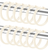 12 Piece Set - Chrome Button Shower Curtain Hooks Rings