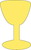 Yellow Sticky Shape Notepad Wine Glass