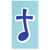 Magnet Blue Music Note 2.75x5