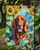 Irish Setter in Sunflowers Garden Flag