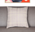 20" Ivory Check Cotton Blend Throw Pillow With Embroidery