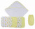 Bambini Hooded Towel, Washcloths and Hand Washcloth Mitt - 6 Piece Set