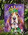 Basset Hound King of Mardi Gras Garden Flag