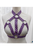 PurpleChecker Stretchy Body Harness with Silver Hardware