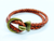 Smooth Leather with Brass/Silver Buckle Bracelet