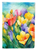 Freesias in Watercolor House Flag