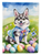 Alaskan Klee Kai Easter Egg Hunt Garden Flag