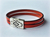 Silver/Copper Tribal Leather Bracelet