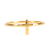 Ring Size 9 Gold Vertical Box Cross Ring