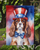 Cavalier Spaniel Patriotic American Garden Flag