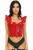 Lavish Patent Bustier Top with Ruffle Sleeves
