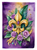 Fleur de lis Mardi Gras Garden Flag