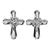 Silver Plated Petal Cross Earrings