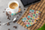 Lots of Black and Tan Pomeranian Foam Coasters