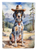 Bluetick Coonhound Cowboy Welcome Garden Flag