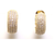All Around 6 Rows Cz Huggies Hoop Earrings 925 Sterling Silver