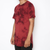 TYE DYE SCALLOP TEE- MAROON