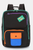 Himawari Contrast Nylon Backpack Bag with Handles