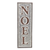 19" X 6" Gray and Brown Christmas Handcrafted Noel Metal Wall Decor