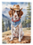 Brittany Spaniel Cowboy Welcome Garden Flag