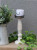 White Distressed Carved Wooden Pillar Candle Holder for Table Mantle