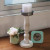 White Distressed Carved Wooden Pillar Candle Holder for Table Mantle