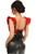 Lavish Red Patent Underwire Bustier Top w/Removable Ruffle Sleeves
