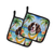 Fox Terrier Luau Pair of Pot Holders