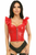 Lavish Faux Leather Bustier Top with Ruffle Sleeves