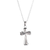 Necklace Mobius Bud Cross Silver-Plated