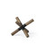5" Brown Metal And Wood Modern Abstract Tabletop Sculpture