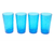 Acrylic set of 4 - 19 oz HB tumblers, 4pcs stack together wrap with rubber band