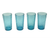 Acrylic set of 4 - 19 oz HB tumblers, 4pcs stack together wrap with rubber band