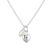 Nk-Heart/Cross+Pearl Drop Silver Plate 3/16"