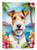 Fox Terrier Luau Garden Flag