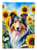 Collie in Sunflowers Garden Flag