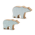 Wood Polar Bear Decor 