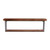 36" Set Of Two Black And Brown Wood And Metal Two Level Accent Shelf