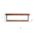 36" Set Of Two Black And Brown Wood And Metal Two Level Accent Shelf