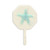 4" Aqua And Cream Cast Iron Starfish Wall Hook