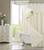 Ivory Sheer and Grid Shower Curtain and Liner Set