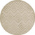 4' Cream And Beige Round Geometric Indoor Outdoor Area Rug