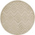 4' Cream And Beige Round Geometric Indoor Outdoor Area Rug